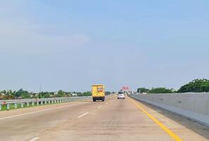 Batang, Indonesia on March 8 2023. The Kalikuto Bridge is the new icon of the Semarang Batang Toll Road. T photo