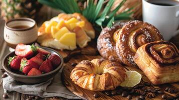 Take a trip to the tropics without leaving your home with this delectable spread of islandinspired pastries and locally sourced coffee photo
