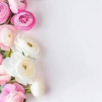 vistoso flores y hermosa floral bandera imagen para de la madre día, De las mujeres día, flor florecer, romántico, Boda y San Valentín día foto