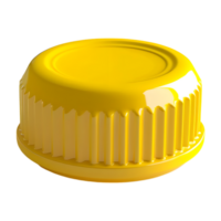 3d representación de un amarillo botella grifo en transparente antecedentes png