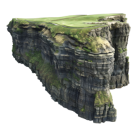 3D Rendering of a Stone Cliff on Transparent Background png