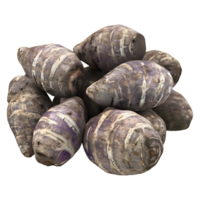 3D Rendering of a Pile of taro on Transparent Background png