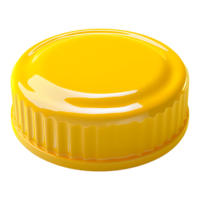 3d Renderização do uma amarelo garrafa toque em transparente fundo png