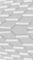 vertical - limpiar blanco resumen geométrico antecedentes con repitiendo diente de sierra patrón, formas y estructura metálica líneas. bucle, lleno hd movimiento antecedentes. video