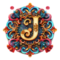 Boho Celestial Theme Alphabet Design png