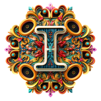 boho celeste tema alfabeto design png