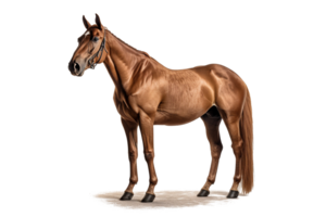 Elegant brown horse on a transparent background for decorating projects. png