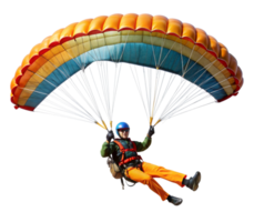 persona parapendio con paracadute png