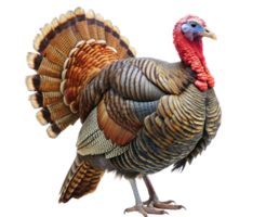 Male turkey with its plumage- png