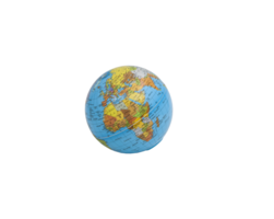 modello di il mondo dire bugie su suo lato, globo o terra isolato con no sfondo. Africa, Europa, India, tacchino, iran, Iraq. orizzontale. per testo. png