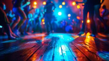 A funky dance floor packed with people grooving to the beats of a live band at a music venue that offers an impressive selection of alcoholfree options photo