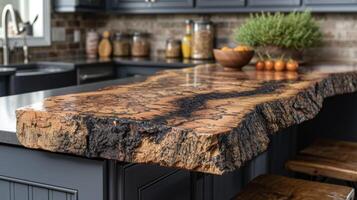 Elevate your kitchen with a range of countertop materials including sleek granite rustic butcher block and trendy concrete photo