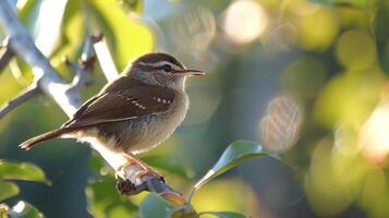 The sound of crickets and chirping birds as the evening settles in photo