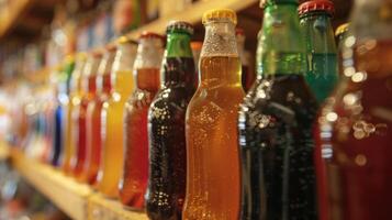 A display of handcrafted sodas from around the world showcasing the diversity of flavors and cultures represented photo