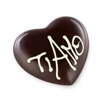 Chocolate heart with TI AMO photo