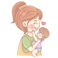 Mother day mom and kid png