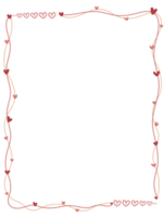 quadro, Armação vermelho coração png