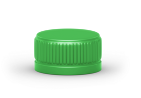 Green plastic bottle caps, transparent background png