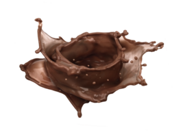 Image of dark Chocolate splash, transparent background png