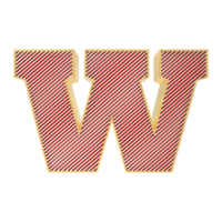 Font W 3D Render png