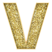 v font oro 3d rendere png