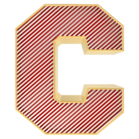 Fonte c 3d render png