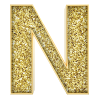 n font guld 3d framställa png