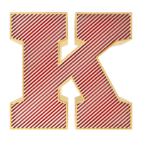 Font K 3D Render png