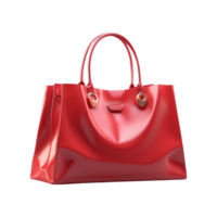 moderne rouge main sac isolé sur une transparent Contexte png