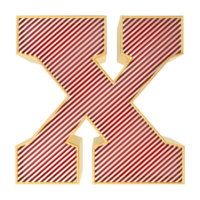 font x 3d framställa png