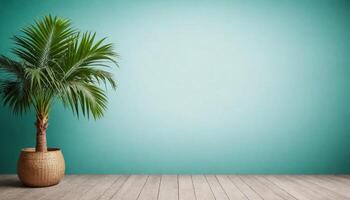 Aesthetic product backdrop, palm leaves photo