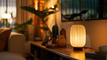 Soft ambient lighting creates a cozy yet refined atmosphere photo