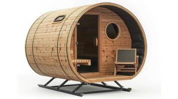 un versátil portátil sauna con un retirable silla Perfecto para viaje o en casa usar. foto