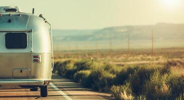 Pulling Travel Trailer Along Utah State photo