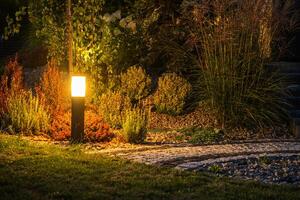 LED Garden Outdoor Lighting Post photo