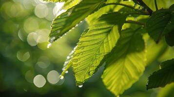 el amable brisa susurros mediante el hojas agregando a el tranquilo atmósfera foto