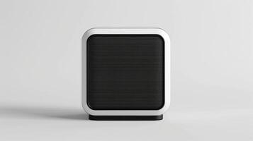 Blank mockup of a compact yet powerful speaker for music onthego photo