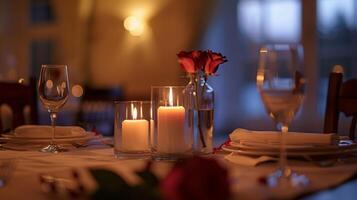 End your day with a romantic candlelit dinner in the bed and breakfasts intimate and elegant dining room creating a truly luxurious and unforgettable experience photo