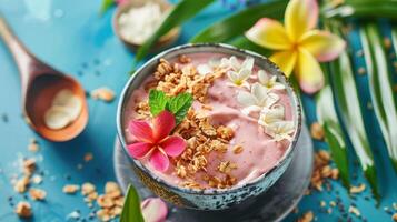 Get a taste of the tropics with our signature smoothie bowls at our Beach Hut Brunc photo