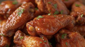 These fiery buffalo wings are the perfect balance of heat and flavor with a y kick that will leave you wanting to lick your fingers clean photo