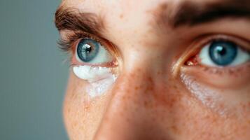 Next he applies a nourishing eye cream to reduce the appearance of dark circles and puffiness photo