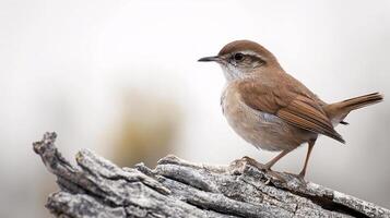 Detailed Close-Up of a Bird on a Tree Trunk photo