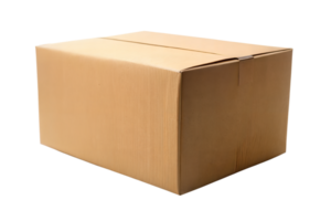 A new, sealed cardboard box isolated and ready for dispatch png