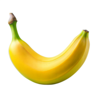 A bright yellow banana displaying freshness and simplicity png