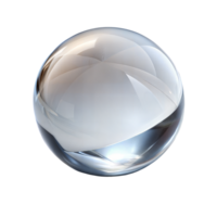 A sparkling crystal ball casts reflections and refractions against a transparent backdrop png