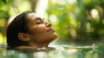 Taking a moment to relax and reflect on the detox experience feeling rejuvenated cleansed and refreshed. photo