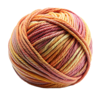 A multicolored ball of yarn showcasing shades of pink and orange png