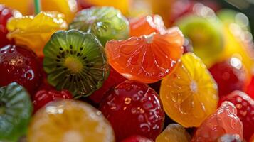 vibrante y vistoso Fruta adornos Listo a añadir un Estallar de sabor y visual apelación a el firma cócteles a el refinado hogar bar foto