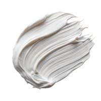 Streak of white cream with textured detail against a transparent backdrop png