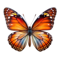 Close-up of a monarch butterfly with vibrant wings png